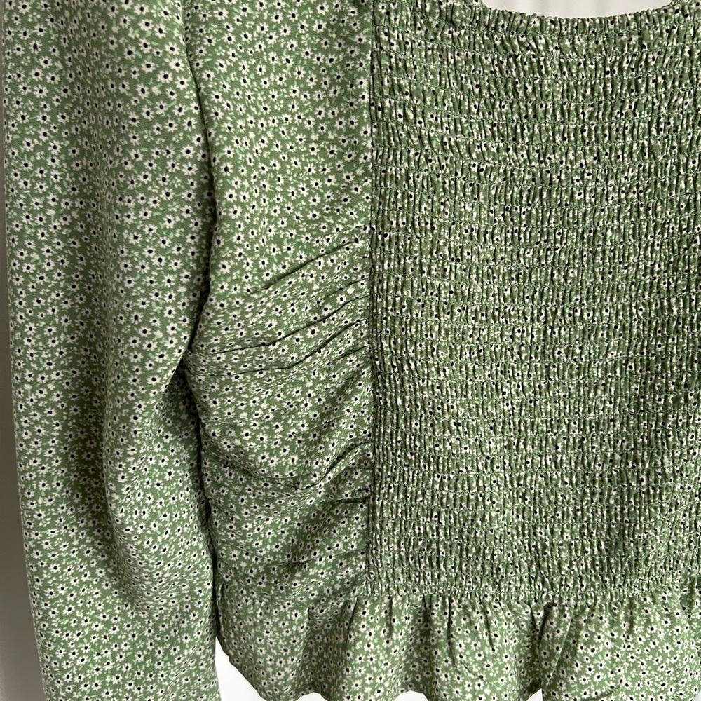 H&M Green Patterned Blouse - Picture 4 of 7
